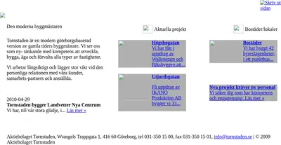 Tornstaden Aktuellt startsida 2010