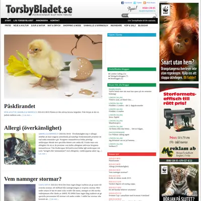 TorsbyBladet startsida 2015