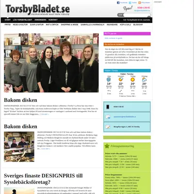 TorsbyBladet startsida 2020