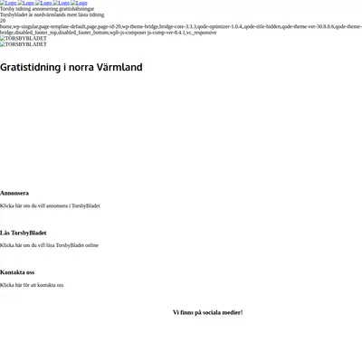 TorsbyBladet startsida 2026