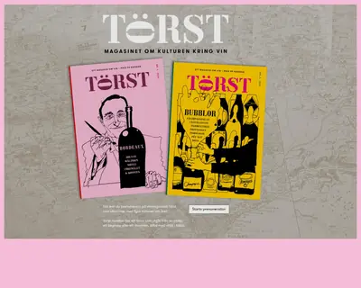 TÖRST startsida 2020