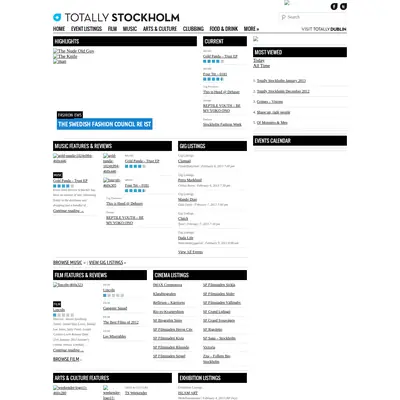 Totally Stockholm startsida 2013