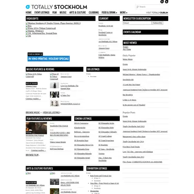 Totally Stockholm startsida 2015