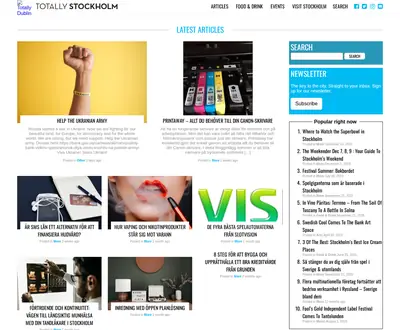 Totally Stockholm startsida 2024