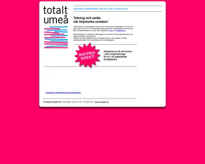 Totalt Umeå startsida 2007