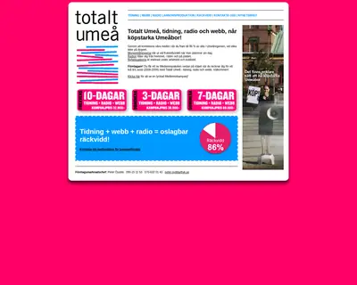 Totalt Umeå startsida 2008