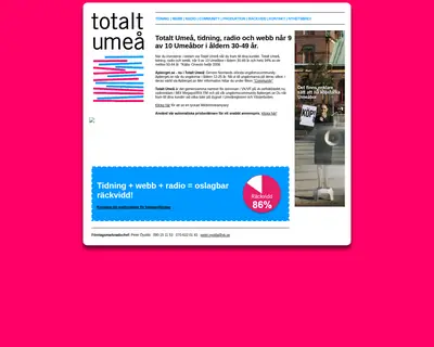 Totalt Umeå startsida 2010