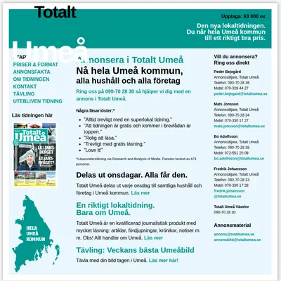 Totalt Umeå startsida 2013