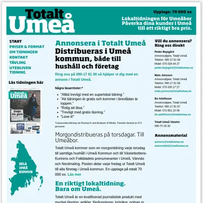 Totalt Umeå startsida 2015