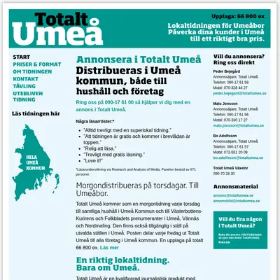 Totalt Umeå startsida 2017