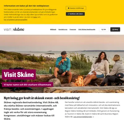 tourisminskane.com startsida 2023