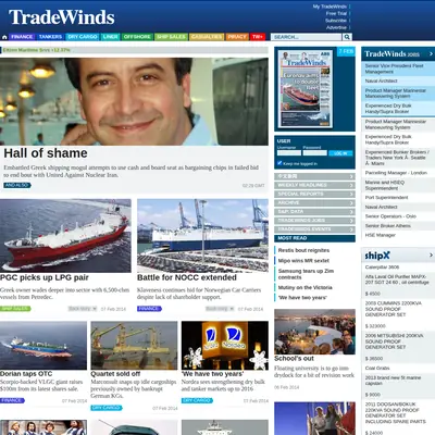 TRADEWINDS startsida 2014