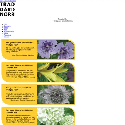 Din Trädgård startsida 2012