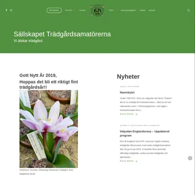 TrädgårdsAmatören startsida 2019