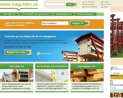 www.traguiden.se startsida 2007