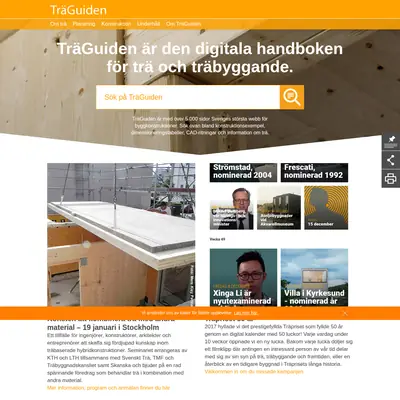 www.traguiden.se startsida 2018
