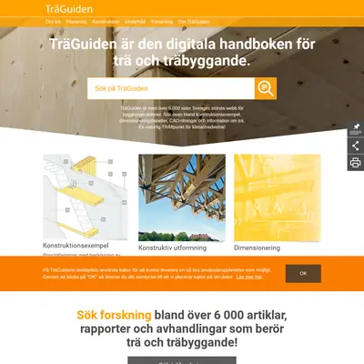 www.traguiden.se startsida 2020