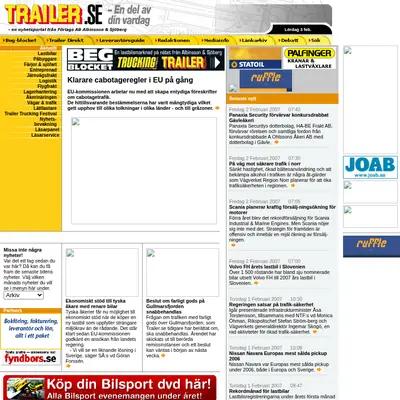 Trailer startsida 2007
