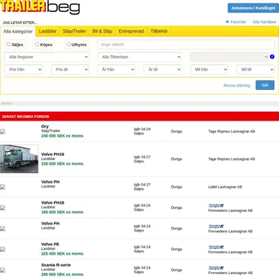 www.trailerbeg.se startsida 2015