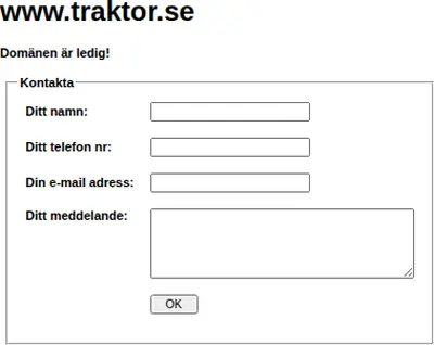 www.traktor.se startsida 2003