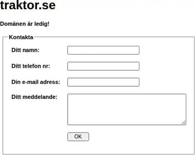 www.traktor.se startsida 2004
