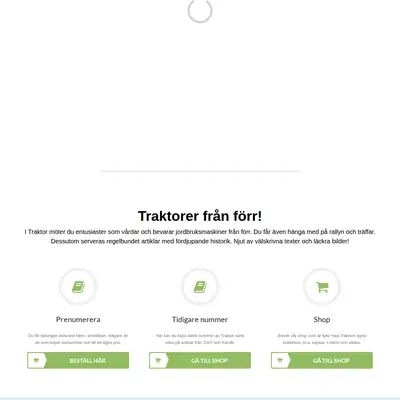 www.traktor.se startsida 2020
