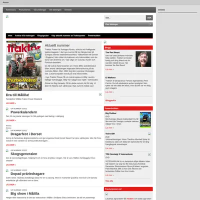 Traktor Power startsida 2012