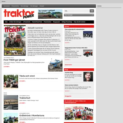 Traktor Power startsida 2013