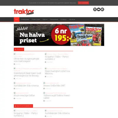 Traktor Power startsida 2019
