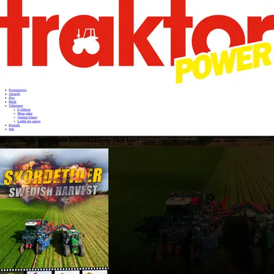 Traktor Power startsida 2021