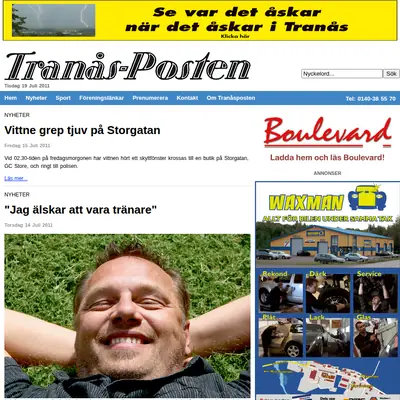 Tranås - Posten startsida 2011