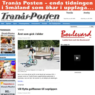 Tranås - Posten startsida 2014