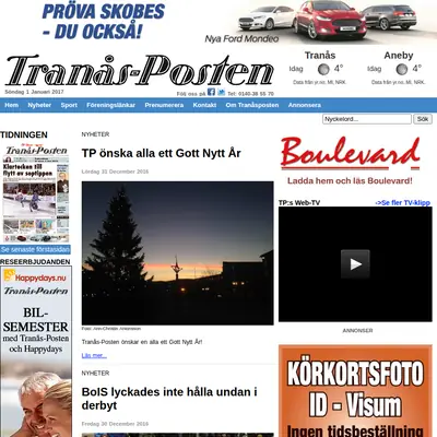 Tranås - Posten startsida 2017