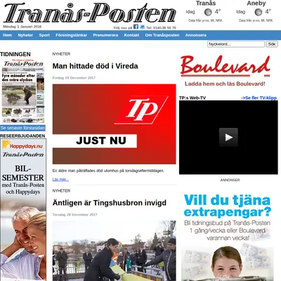 Tranås - Posten startsida 2018