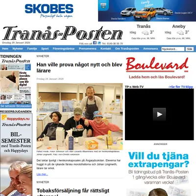 Tranås - Posten startsida 2020