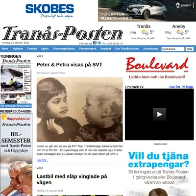 Tranås - Posten startsida 2021