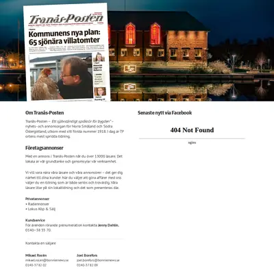 Tranås - Posten startsida 2022