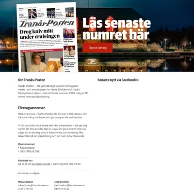 Tranås - Posten startsida 2024