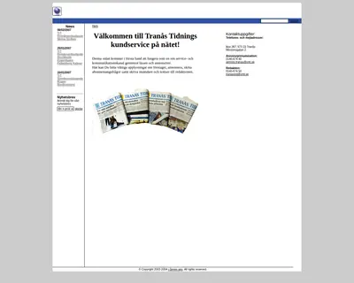 www.tranastidning.se startsida 2006
