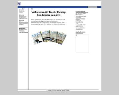 www.tranastidning.se startsida 2008