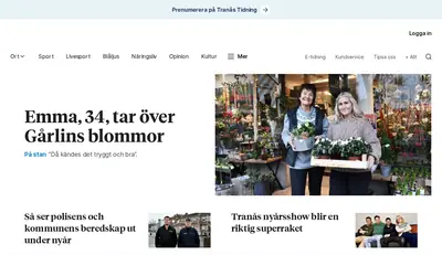 www.tranastidning.se startsida 2025