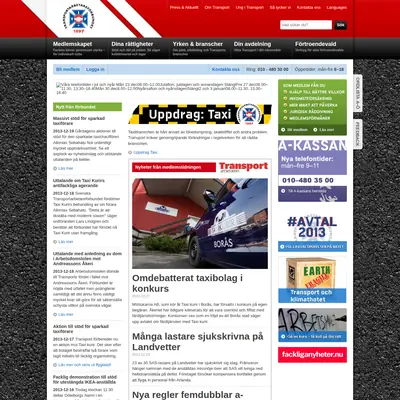 www.transport.se startsida 2014