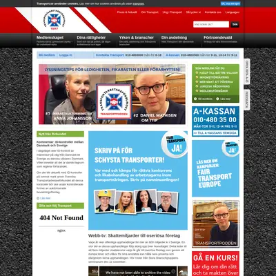 www.transport.se startsida 2016