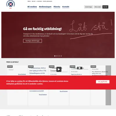 www.transport.se startsida 2020
