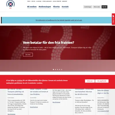www.transport.se startsida 2022