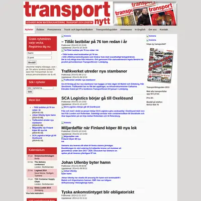 Transport-Nytt startsida 2014