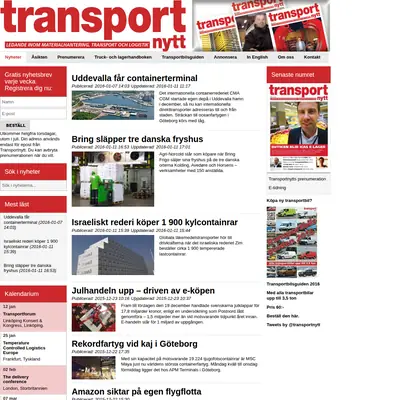 Transport-Nytt startsida 2016