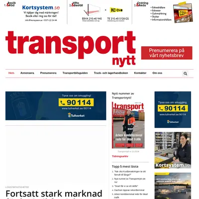 Transport-Nytt startsida 2025