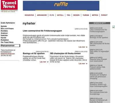 www.travelnews.se startsida 2004