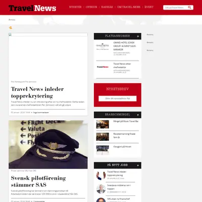 www.travelnews.se startsida 2018